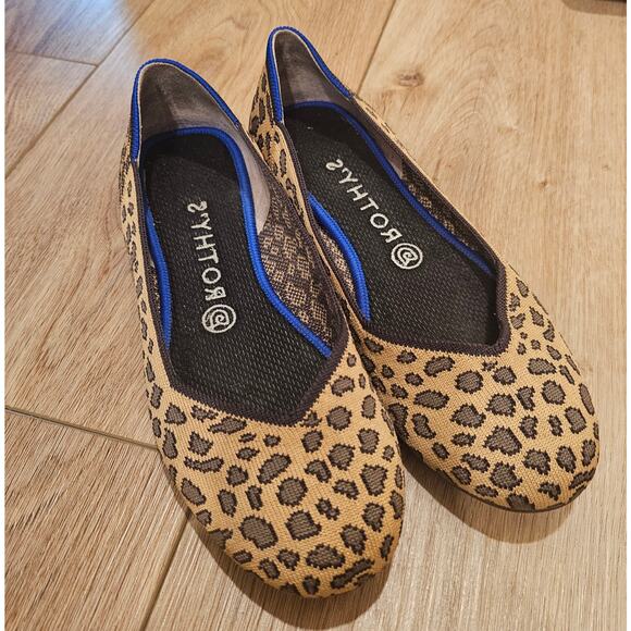 Rothy's Women's Leopard Print Ballerina Flats Size 8.5 - Picture 1 of 6